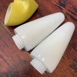 Vintage Bathroom Lamps in Ceramic by Ifö of Sweden with Opaline Shades from the 1960s