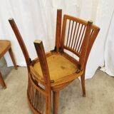 Vintage STOL Kamnik Wooden Dining Chair: 1960s Yugoslavia Bistro Style