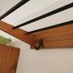 Minimalist wall coat rack wood and iron 60s