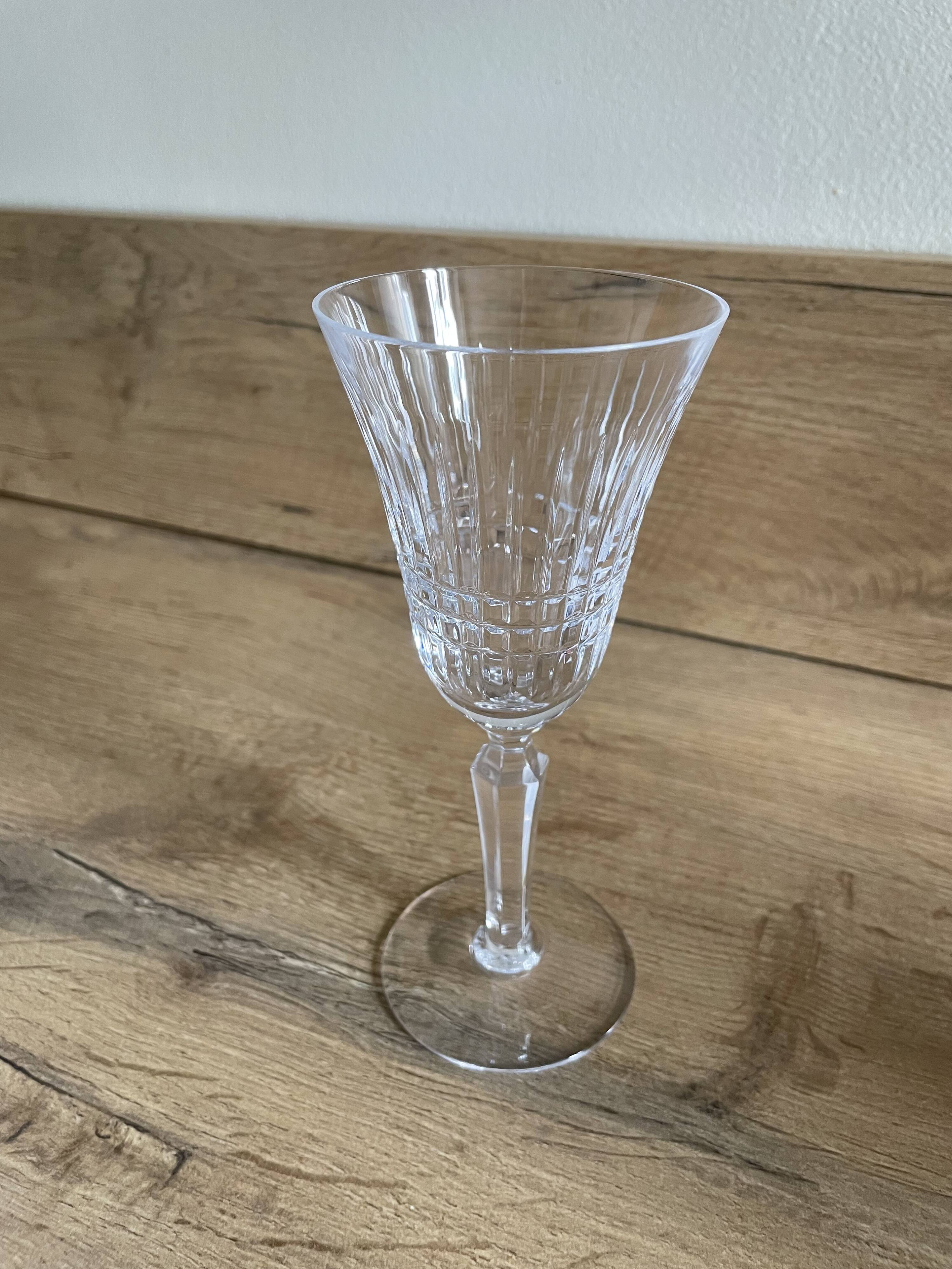 Lot de six verres à pied cristal Bayel