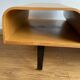 Scandinavian coffee table in wood and black metal