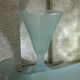 Lot de 3 coupes à glace en verre givré bleu ciel - Made in France