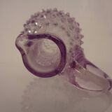 Italian pink bubble glass decanter with stopper, 1960s