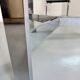 Grande table basse verre et métal design italien des années 70 vintage