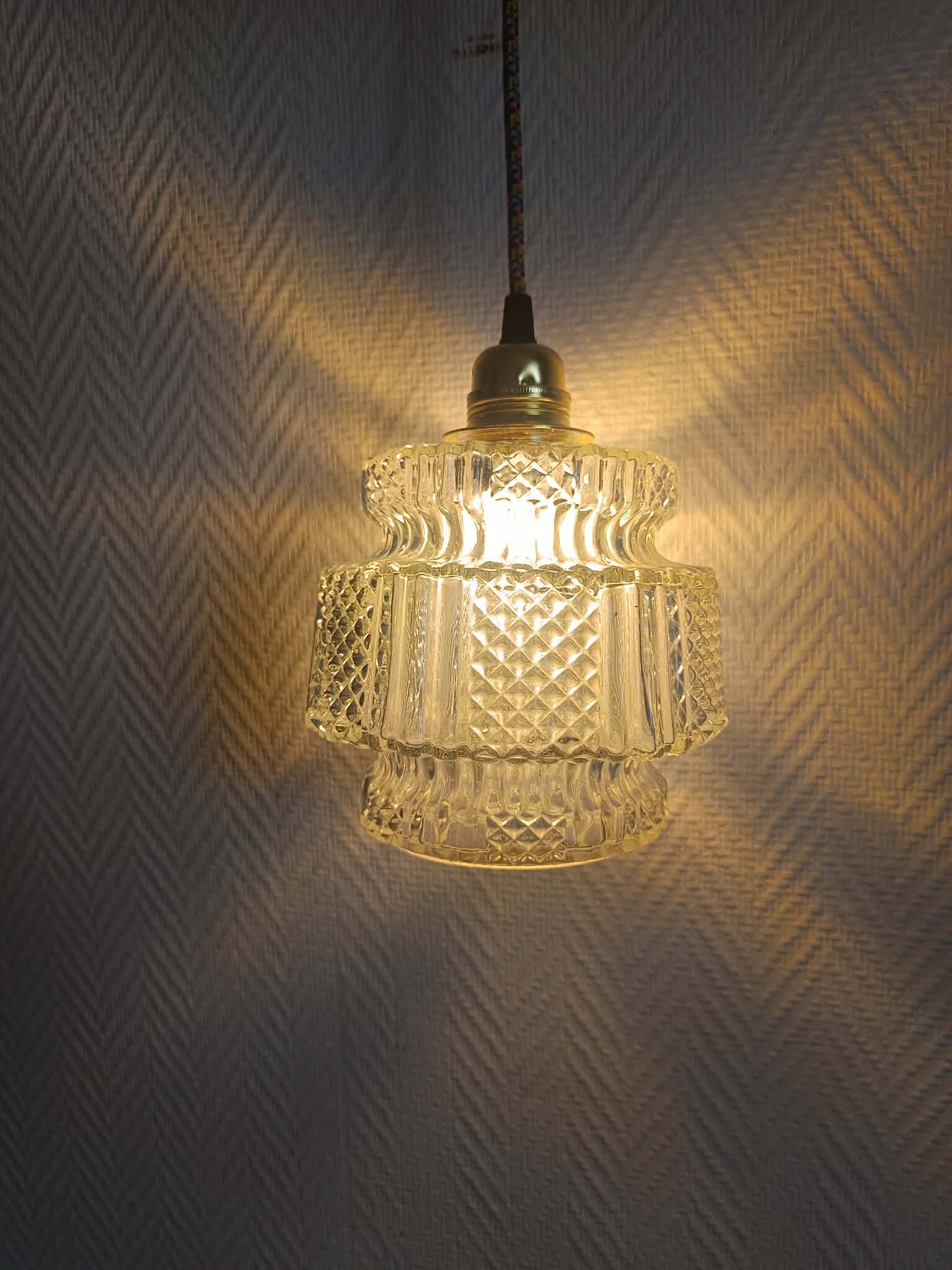 Vintage lamp and coloured wire