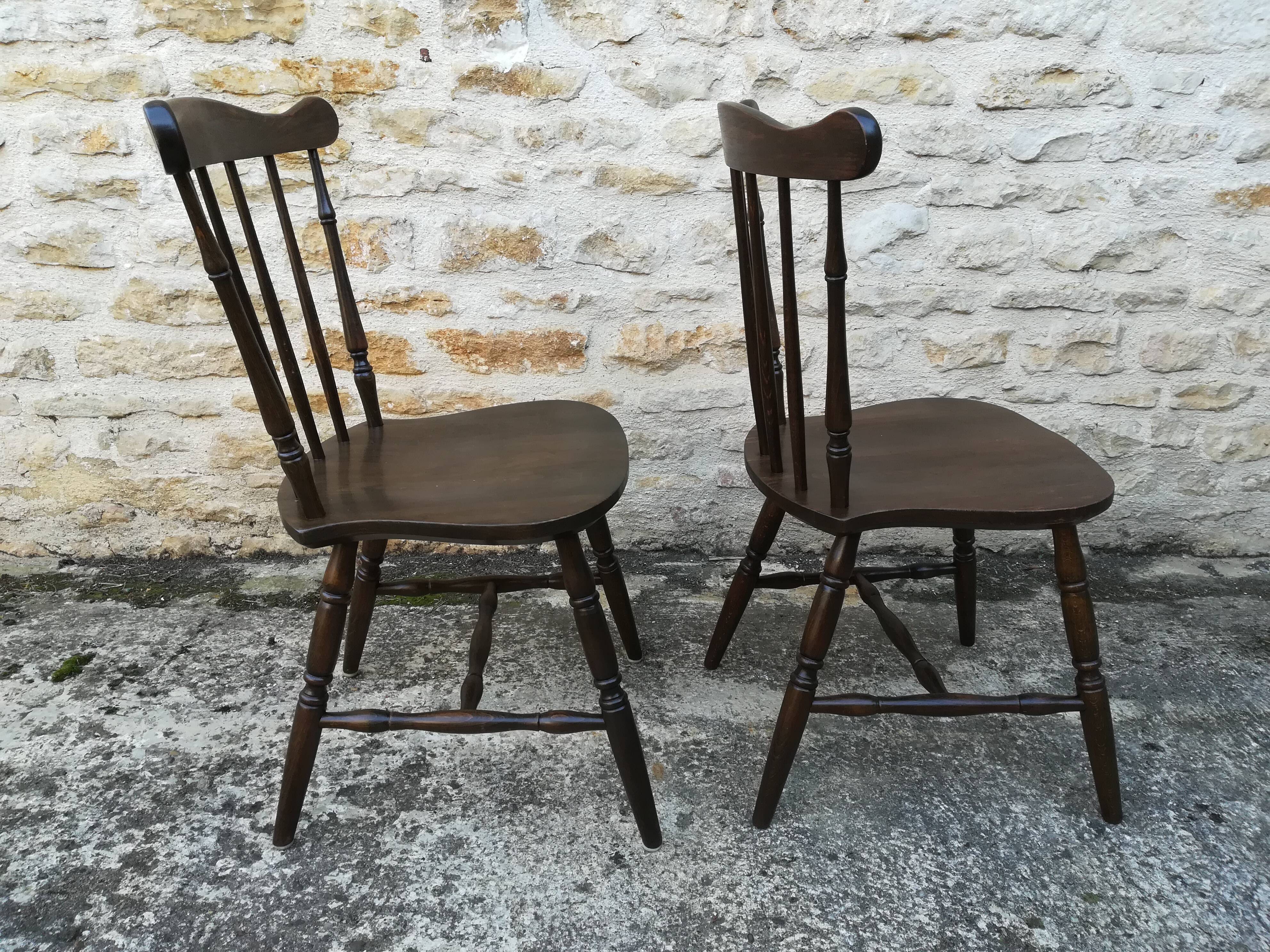 Mismatched bistro chairs