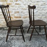 Mismatched bistro chairs
