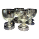 Set of 4 crystal stemmed red wine glasses