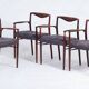 Mid-Century Scandinavian Armchairs in Rosewood by Kai Lyngfeldt-Larsen, 1960s, Set of 4