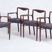 Mid-Century Scandinavian Armchairs in Rosewood by Kai Lyngfeldt-Larsen, 1960s, Set of 4