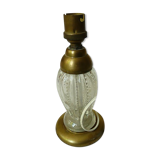 Lamp foot molded glass and brass