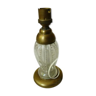 Lamp foot molded glass and brass