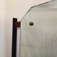 Vintage Italian hall cabinet with mirror and teak shelves