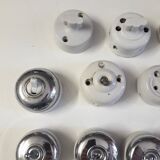 Lot d'anciens interrupteurs et prises porcelaine