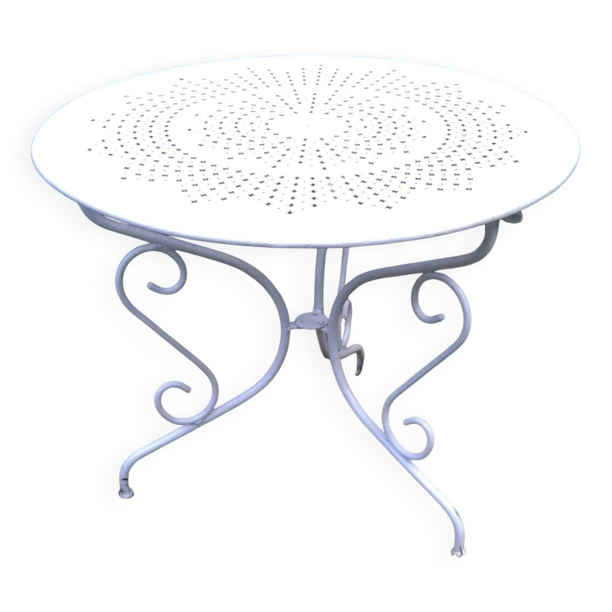 Table basse de jardin en fer forgé desserte enfant