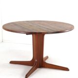 Round extendable teak dining table vintage - danish design