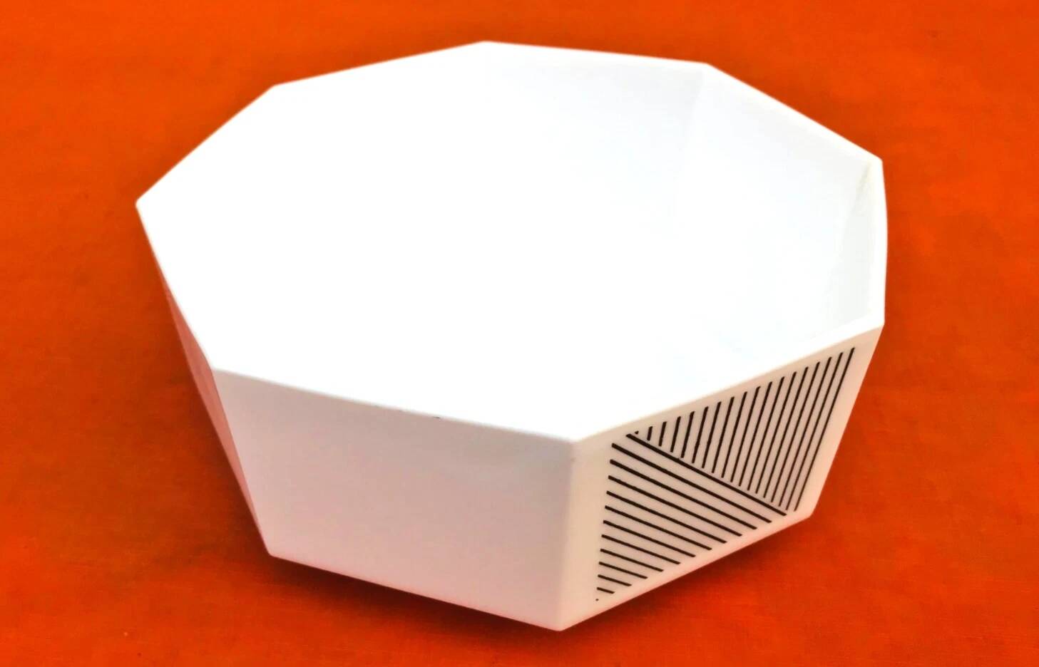 Large salad bowl. Opaline glass France.