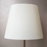 Wooden and metal lamp with plastic lampshade from the 1980s