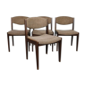 Set of 4 vintage wooden dining chairs, 1960