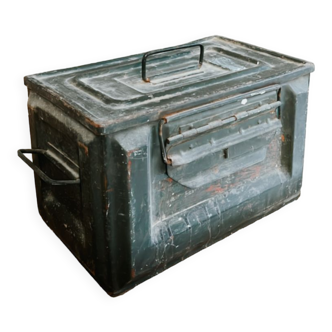 Old metal military ammunition case