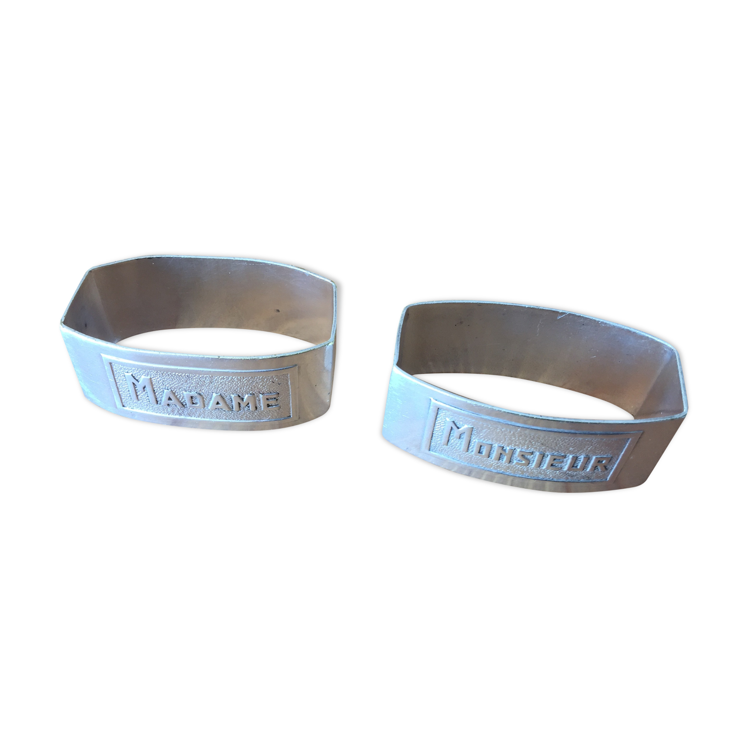 Silver towel round Mr Madame Art Deco