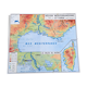 Poster school map Mediterranean Region and Corsica Massif Central