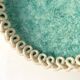 Sainte Radegonde turquoise ceramic dish from the 50s