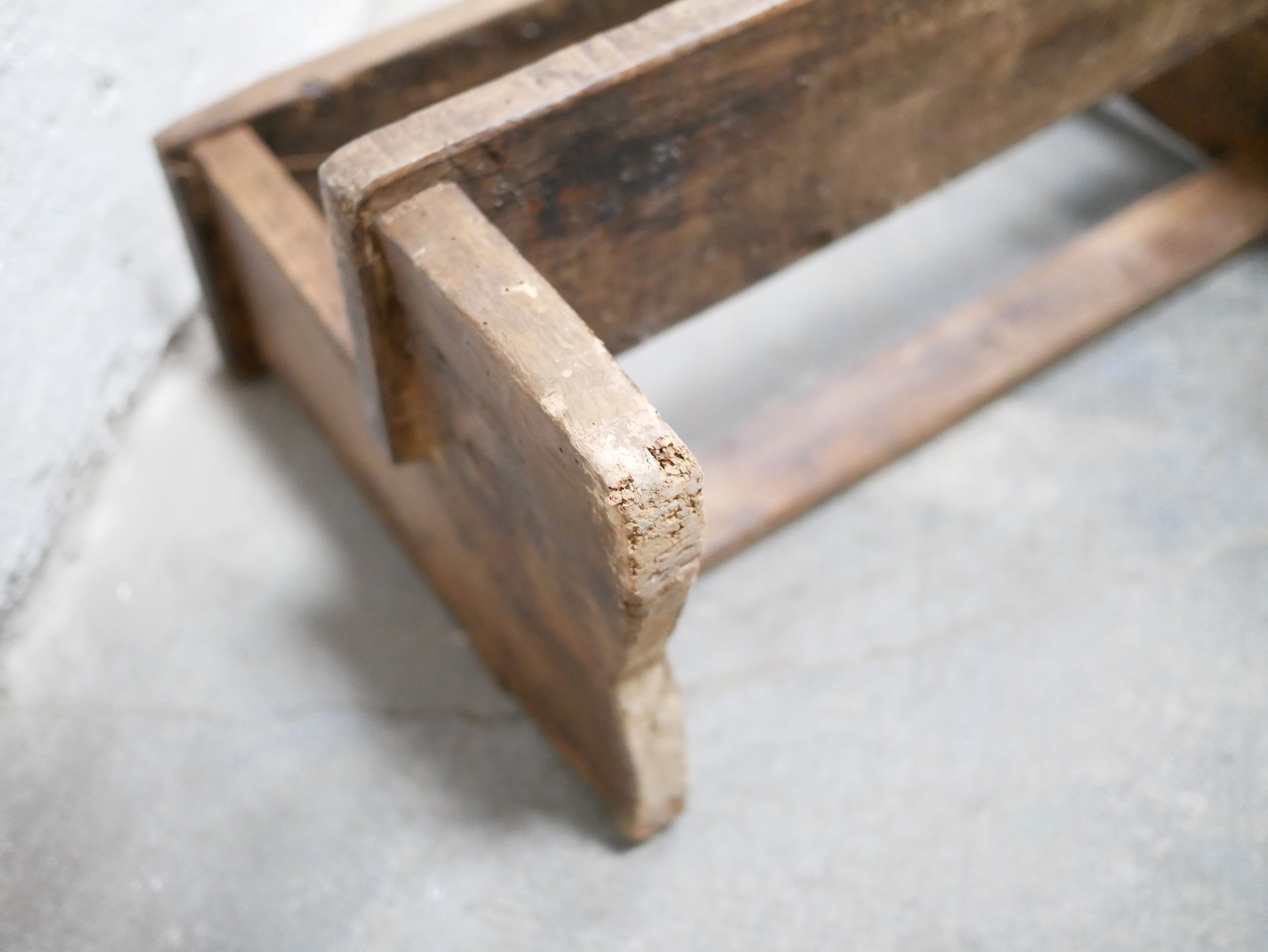 Workshop step, antique wooden stool