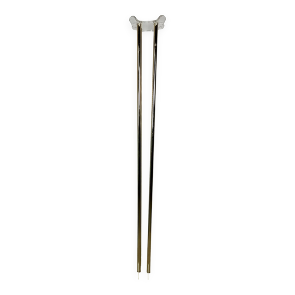 Porte manteaux 4 patères en métal doré et altuglass