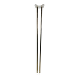 Coat rack with 4 hooks in gold metal and altuglass