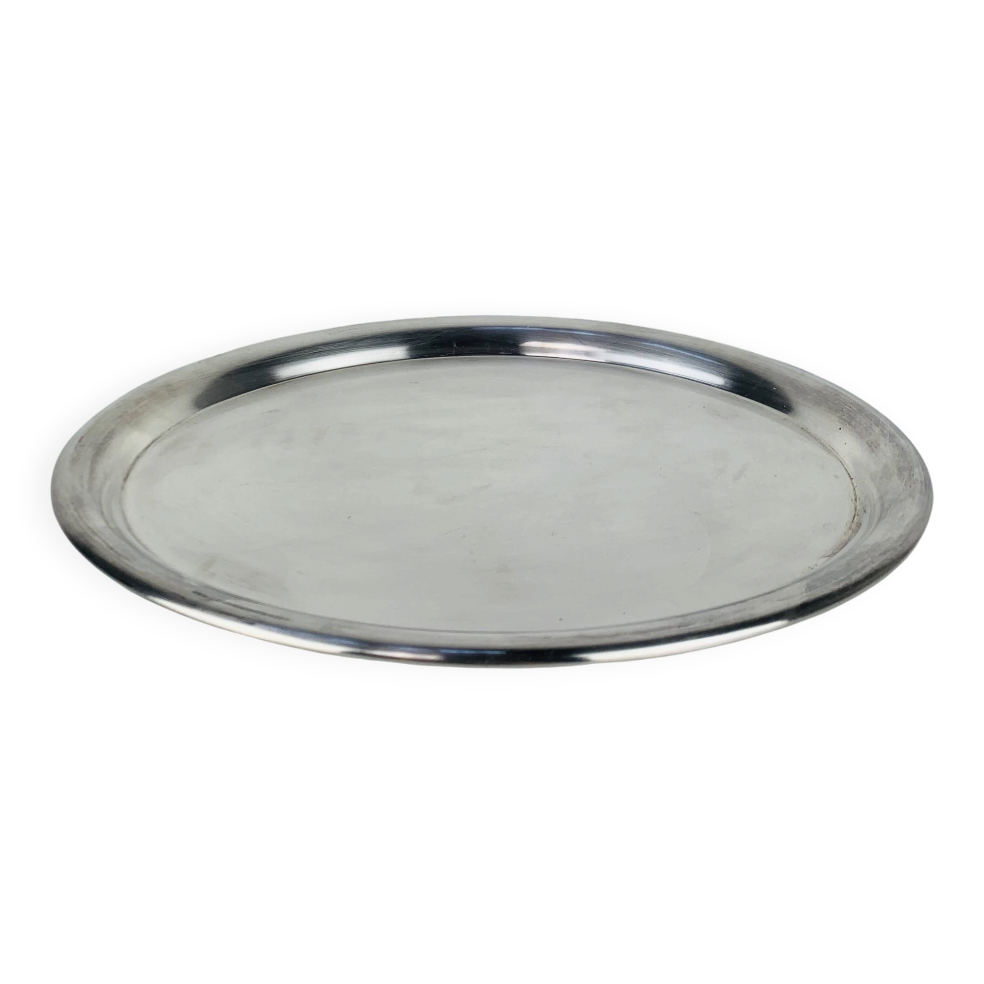 Vintage oval silver-plated tray