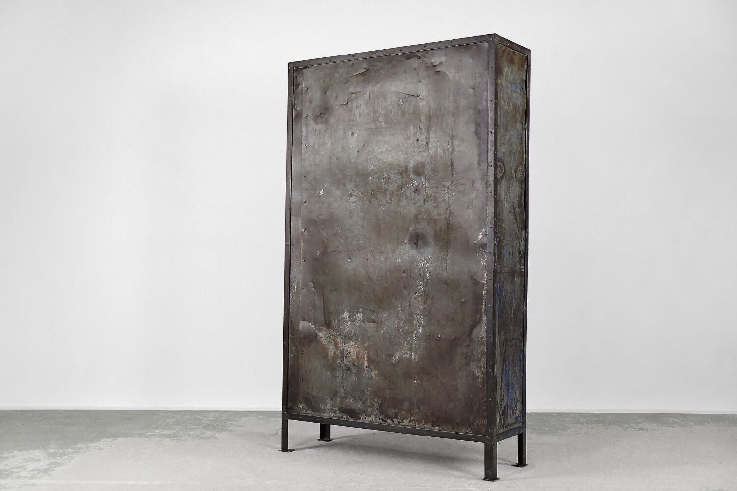 Vintage Industrial Metal Factory Cabinet, 1950s