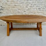 Solid wood coffee table, tree trunk