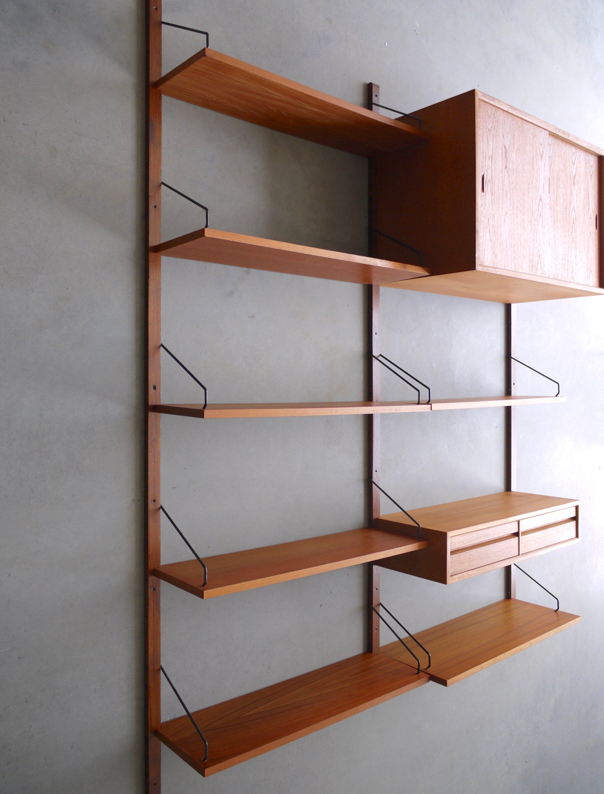 Danish teak royal wall unit by Poul Cadovius, 1960s