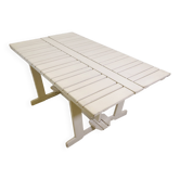 Table de jardin pliante en bois de style mid-century par Triconfort, modèle Riviera, années 1970.