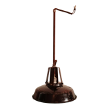 Antique workshop suspension in black metal