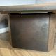 Paul Kingma brutalist coffee table, stone and brass, 1980s
