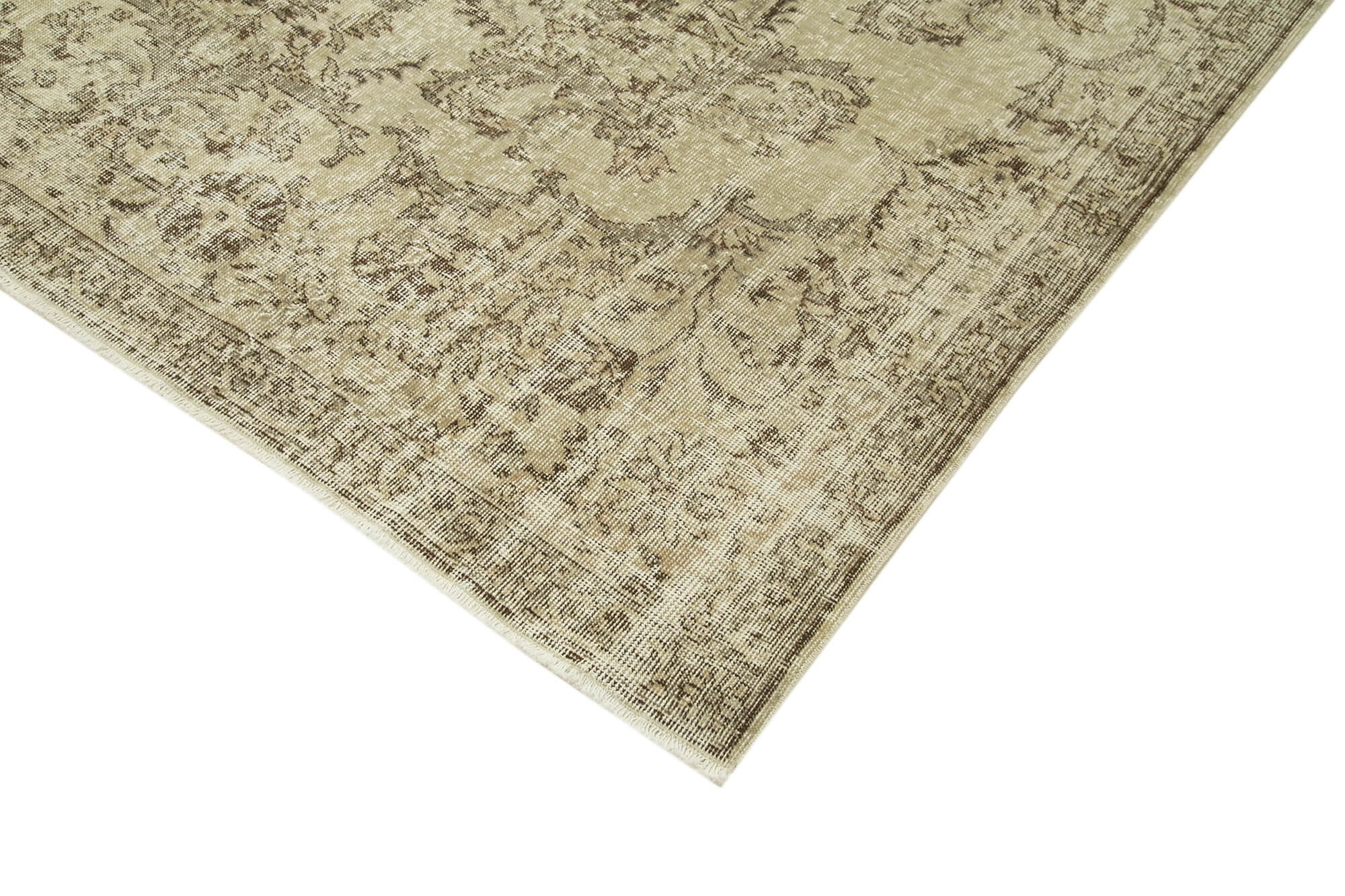 Hand-knotted unique turkish beige rug 208 cm x 310 cm