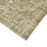 Hand-knotted unique turkish beige rug 208 cm x 310 cm