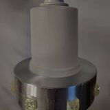 Space age hanglamp, chromé en mat glas, jaren 1960-1970