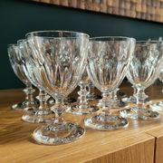 12 glasses of wine / port crystal facets Cristal D'Arques Rambouillet