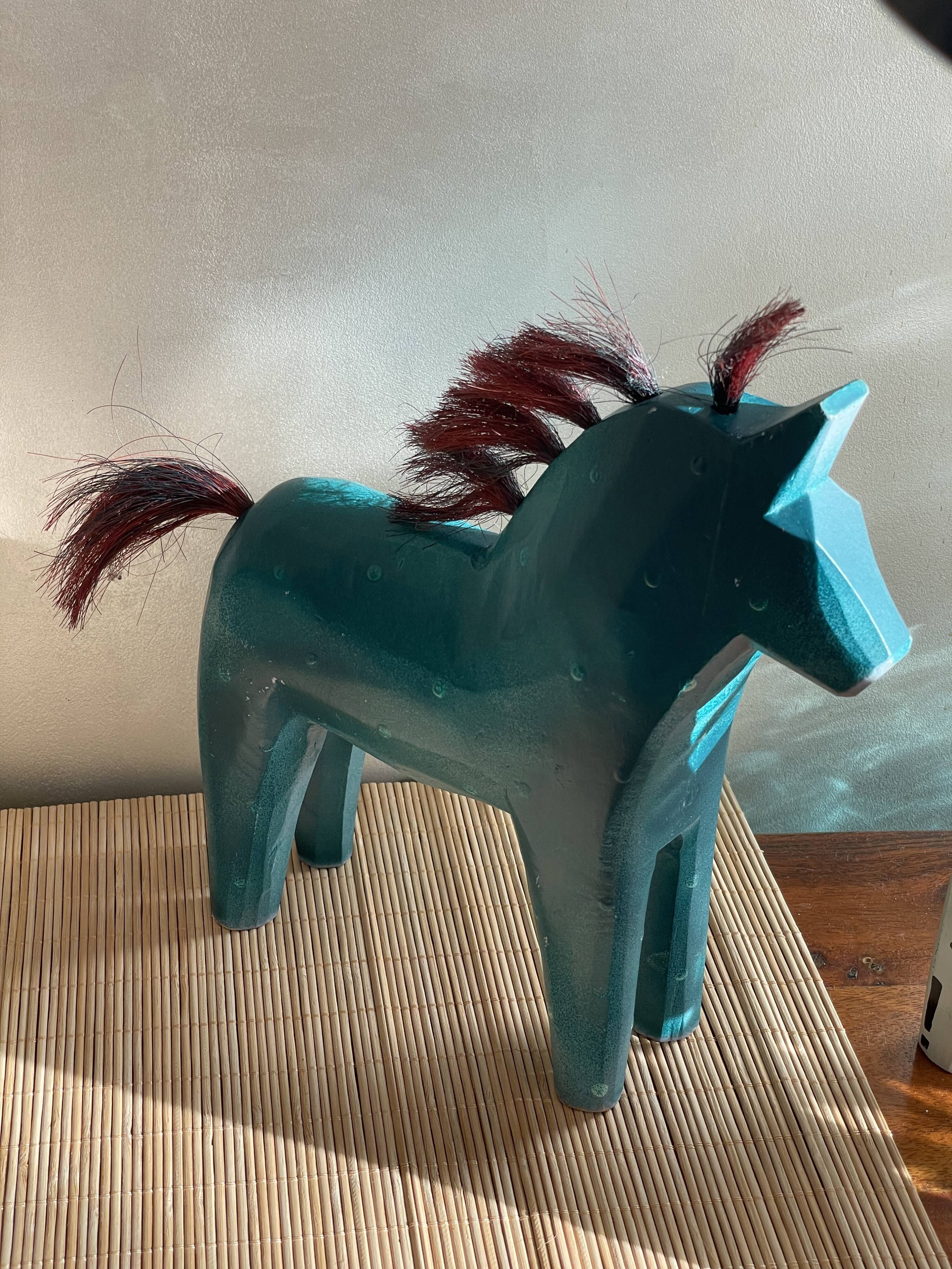 Wooden horse Ikea Dala vintage