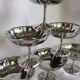 Coffret de 6 coupes à glace Guy Degrenne en inox avec bol assorti