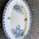Grand plat de service en faience, modele cartouches, sarreguemines, U & C, made in france, faience