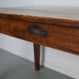 Antique Fruitwood & Oak Early 20th Century French Rustic Farmhouse Dining Table