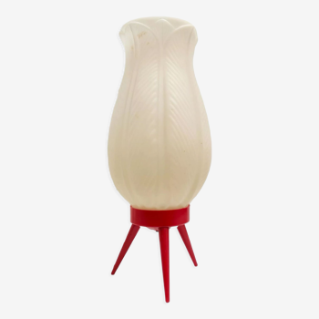 Lampe de table tripode rouge par Hercules 1960s