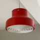 Red bumling pendant light - 70s suede