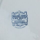 Dish in Terre de Fer decoration Spring, birds - 38x47 cms