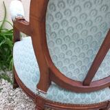 Paire de fauteuils médaillon style Louis XVI