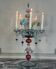 Multicoloured Venetian glass girandole from Murano, 19th century.